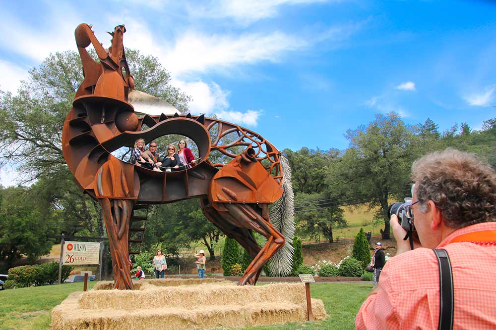 The Coyote Sculpture at Wilson Winery